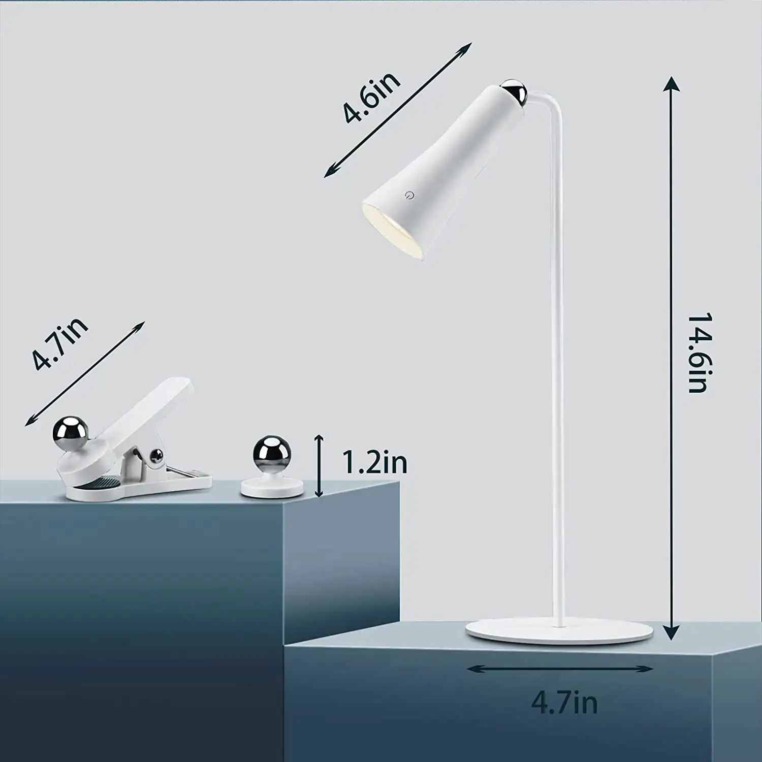 Lampe de bureau LED multifonction à 3 niveaux de luminosité, USB, 5V, 3W, Rechargeable, réglable, pour la Protection des yeux