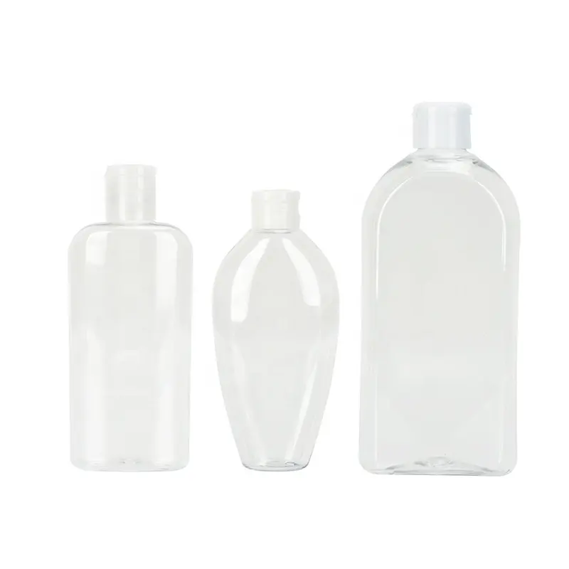 2024 New Design Wholesale Plastic Lotion Bottle 100ml 250ml 500ml Transparent Plastic Bottle with Flip Top Cap