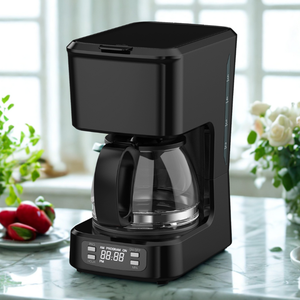 Symay programmabile nuova macchina per il caffè 5 tazze, con caffè macinato o caffettiera, leva acqua trasparente, piastra calda antiaderente - Product Image 3