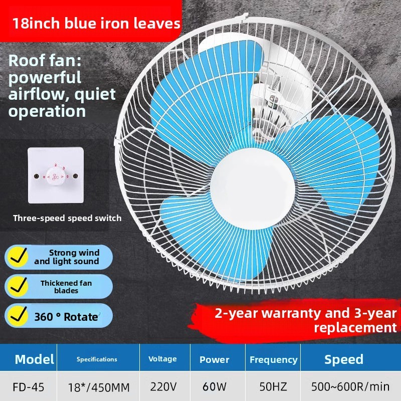 18-inch Blue Iron Leaf