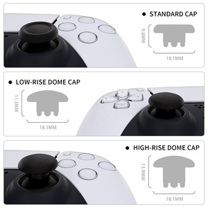 EXtreme Rate Black Abnehmbare analoge Sticks Austauschbare EDGE <span class=keywords><strong>Stick</strong></span> Thumbs ticks für PS5 <span class=keywords><strong>PS4</strong></span> <span class=keywords><strong>Controller</strong></span>