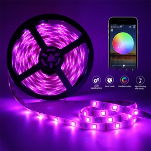 DC12VスマートLEDストリップライト5050 RGB 150 LED 5M音楽フレキシブル防水スマートWIFI RGB LEDライトストリップカット可能エピスターチップ - Product Image 2