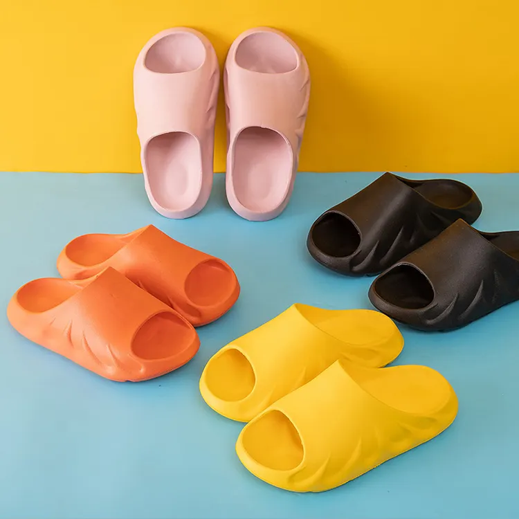 Оптовая продажа; Летние сандалии на плоской подошве с открытым носком и на платформе; EVA; Детские домашние шлепанцы; 2021 логотип на заказ