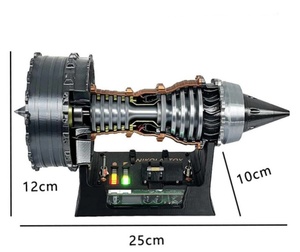 MEJOR creativo de alta velocidad de rotación Modelo de impresión 3D Motor de avión Decoración de escritorio - Product Image 3