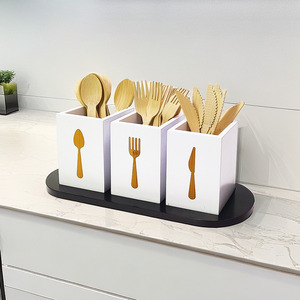 Tre Bạc <span class=keywords><strong>Caddy</strong></span> đồ dùng chủ tổ chức nhà bếp đồ dùng <span class=keywords><strong>Caddy</strong></span> cho bộ đồ ăn - Product Image 3