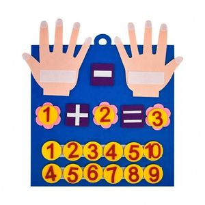 Popular Montessori, juguete educativo de matemáticas, juguetes con números de dedos, tablero de conteo, libro de aprendizaje para niños