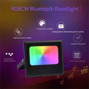 ไฟฟลัดไลท์ LED อัจฉริยะ RGBW สำหรับใช้ในที่พักอาศัยการเชื่อมต่อบลูทูธบนมือถือแอปควบคุมระยะไกลคะแนน IP66อลูมิเนียมพีซี - Product Image 3