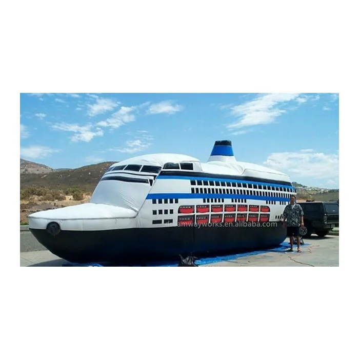 2021 barco inflável do iate, modelo de barco de casa inflável para propaganda