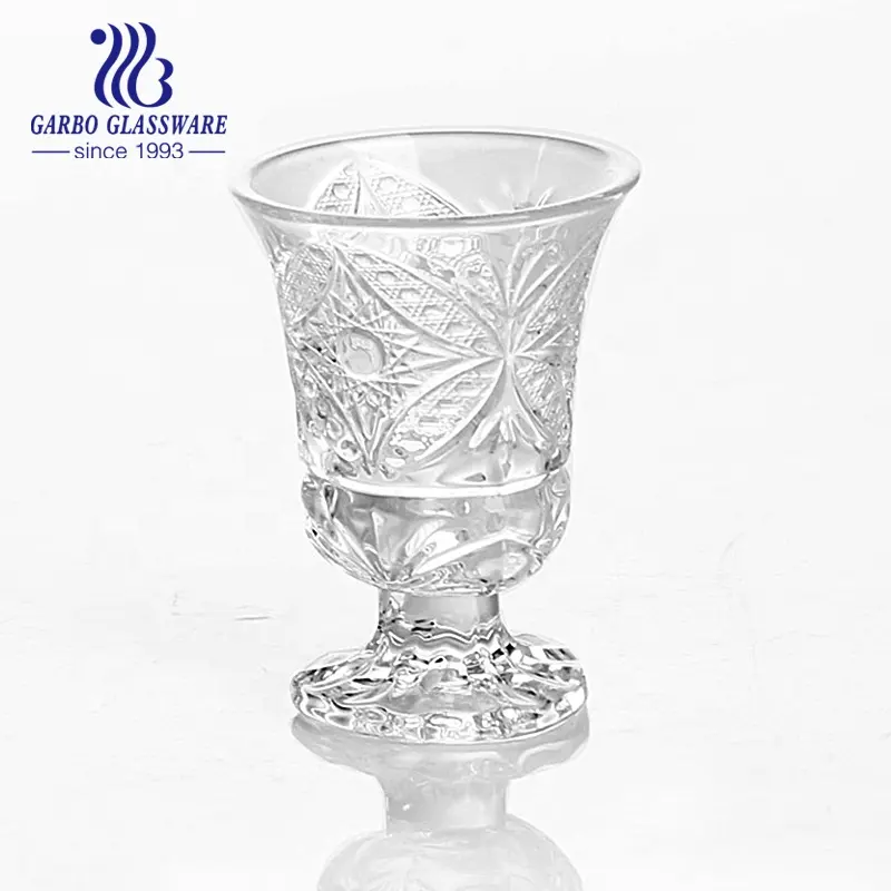 Suco de vidro da áfrica do sul, copo de chá de vidro com estilo boêmio transparente 47 ml