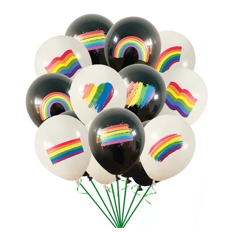 12 pollici matrimonio dello stesso sesso palloncino arcobaleno Festival palloncino in lattice arcobaleno forniture per feste di nozze