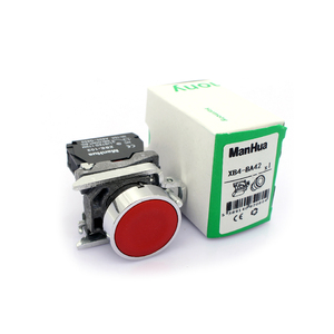 ManHua neue stil gute qualität XB4 serie rot farbe push button schalter XB4-BA42 - Product Image 1