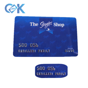 工厂免费定制金/银印刷压花编号PVC塑料卡，价格优惠 - Product Image 1