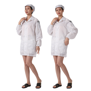 Áo Khoác Phòng Thí Nghiệm <span class=keywords><strong>Esd</strong></span> Chống Tĩnh Điện Màu Trắng/Xanh Dương Áo Khoác Phòng Thí Nghiệm Sọc 5Mm - Product Image 3