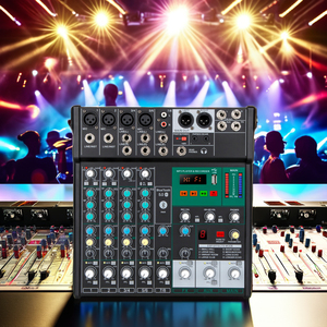 8 canali DJ Mixer Audio musica Mixer Console di mixaggio USB MP3 ingresso per Computer 48V alimentazione Phantom 16-Bit DSP Metal - Product Image 2