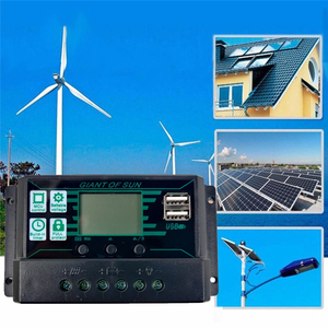 100A regolatore di carica solare solare doppio USB 12V/24V pannello solare automatico regolatore di tensione regolatore di carica batteria MPPT/PWM - Product Image 6