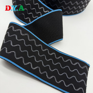 Cinta elástica de gancho y lazo antideslizante de silicona ondulada de 8cm personalizada para correa protectora de tobillo y rodilla deportiva - Product Image 2