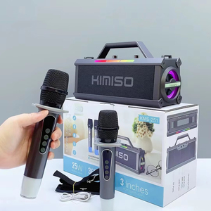 Nuevo altavoz Bluetooth inalámbrico de mano, sistema de sonido de karaoke de alta potencia de 25W, subwoofer de luz mixta RGB con micrófono - Product Image 5