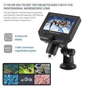 Portable Smart LCD <strong>Digital</strong> <strong>Microscope</strong> G600 4.3&quot; LCD HD 600x 3.6mp High Expansion for Mobile Cellphone Board Repair - Product Image 4