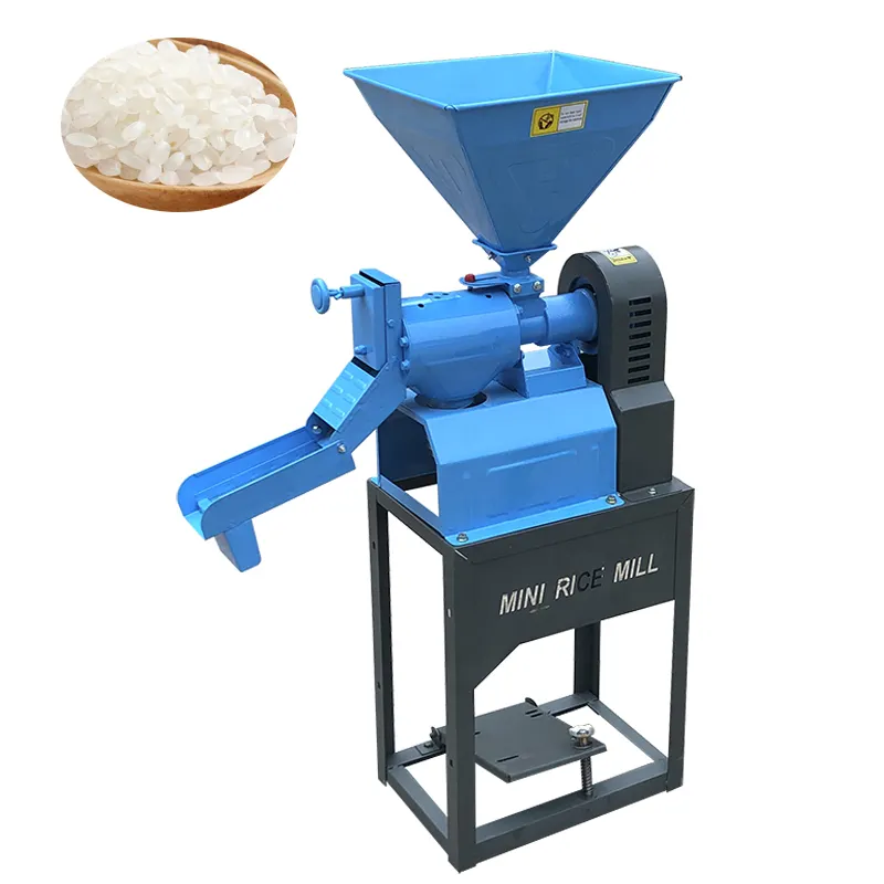 Mini máquina portátil de moagem de arroz, máquina trituradora fresadora de arroz combinada