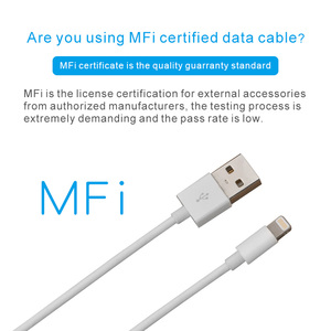Orijinal yüksek kalite mfi şarj kablosu Rapide şarj 1M 2M 8 Pin Usb a L hızlı şarj kablosu 2A telefon için - Product Image 4