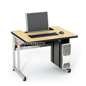 EVERPRETTY Popular <strong>Design</strong> Wooden Top Metal Frame School <strong>Laboratory</strong> Furniture <strong>Computer</strong> <strong>Table</strong> <strong>for</strong> Single Students with CPU Holder - Product Image 1
