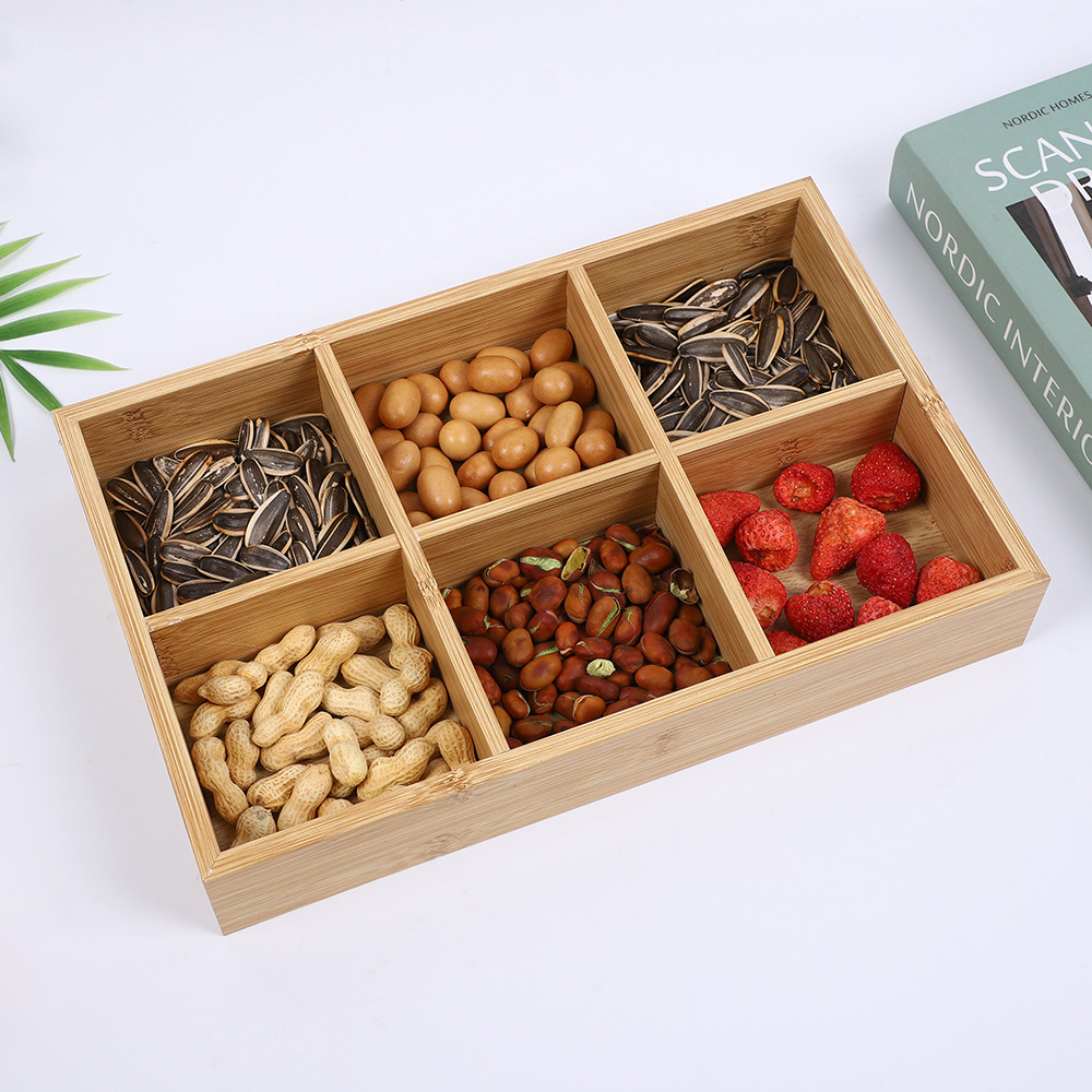 Six-compartment dried fruit box 20*30*5CM