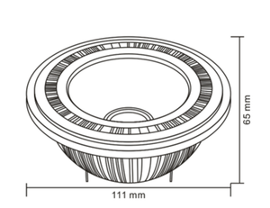 COB 20W AR111 led tavan aydınlatma 110V 220V led downlight yüksek güç gömme armatür dahili sürücü ile spot - Product Image 6