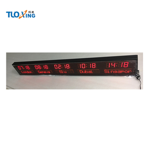 Tragbare programmier bare Städte LED Digital World Time Clock Fernbedienung Zeitzone Ändern der Uhr - Product Image 4