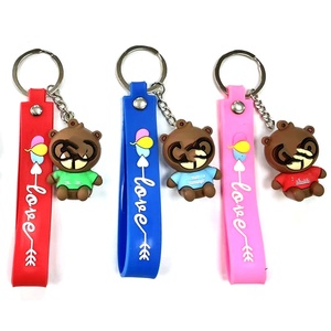 Keychain Accessories Custom <strong>Cartoon</strong> Character Kid Keyring <strong>Key</strong> Chain Toy Rubber 3D Soft Anime PVC Keychain - Product Image 4