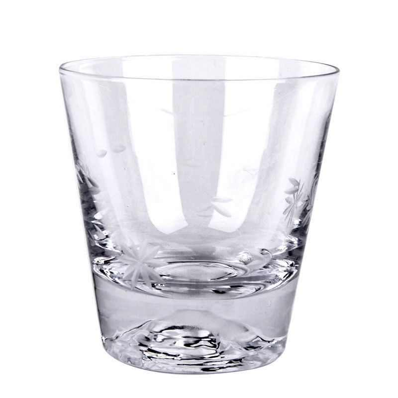 Short carved flower snow mountain cup