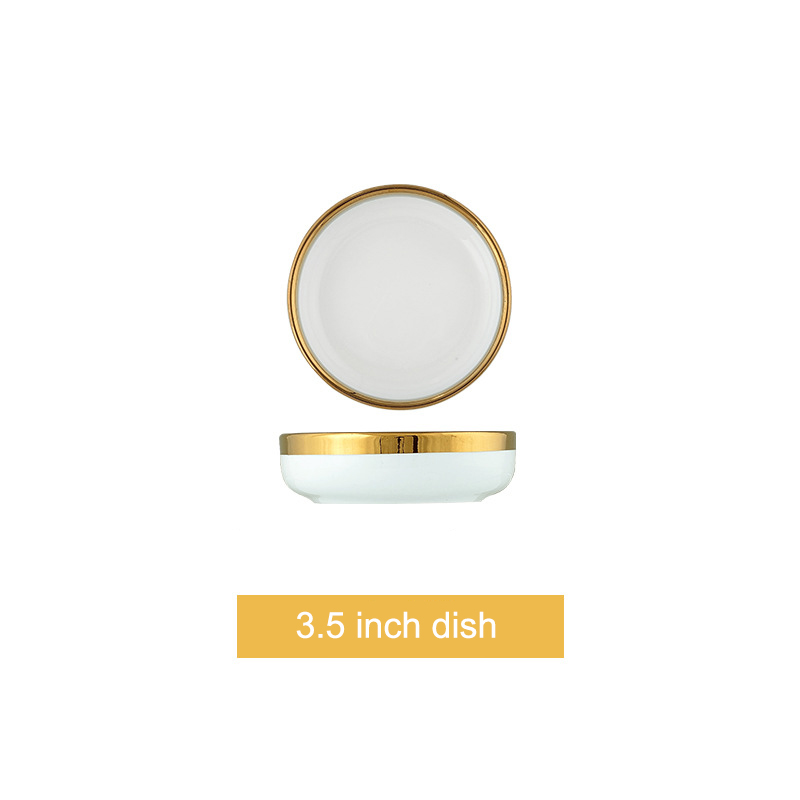 plat blanc de 3,5 pouces