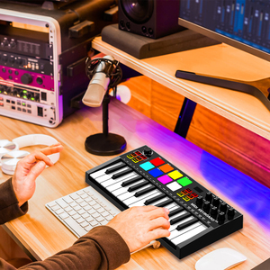 <strong>MIDI</strong> <strong>Controller</strong> Konix Colorful Piano 25keys ARP Auto Zccompaniment Function 8 Pads Good Quality <strong>MIDI</strong> <strong>Keyboard</strong> - Product Image 4