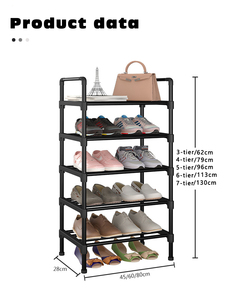 Sağlam ve dayanıklı beş kat Metal Entryway çok fonksiyonlu ayakkabı raf depolama rafları - Product Image 5