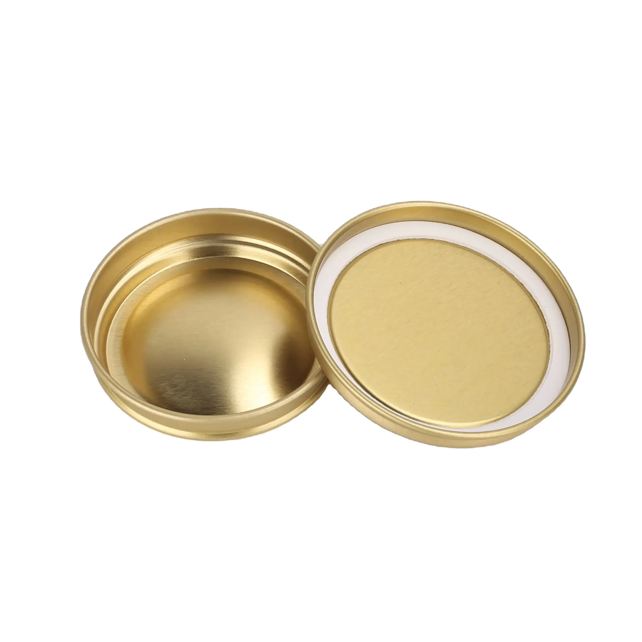 Kotak timah kaviar vakum pelat timah logam kustom berbagai kapasitas untuk penyimpanan makanan halus dalam berbagai warna cetak Logo