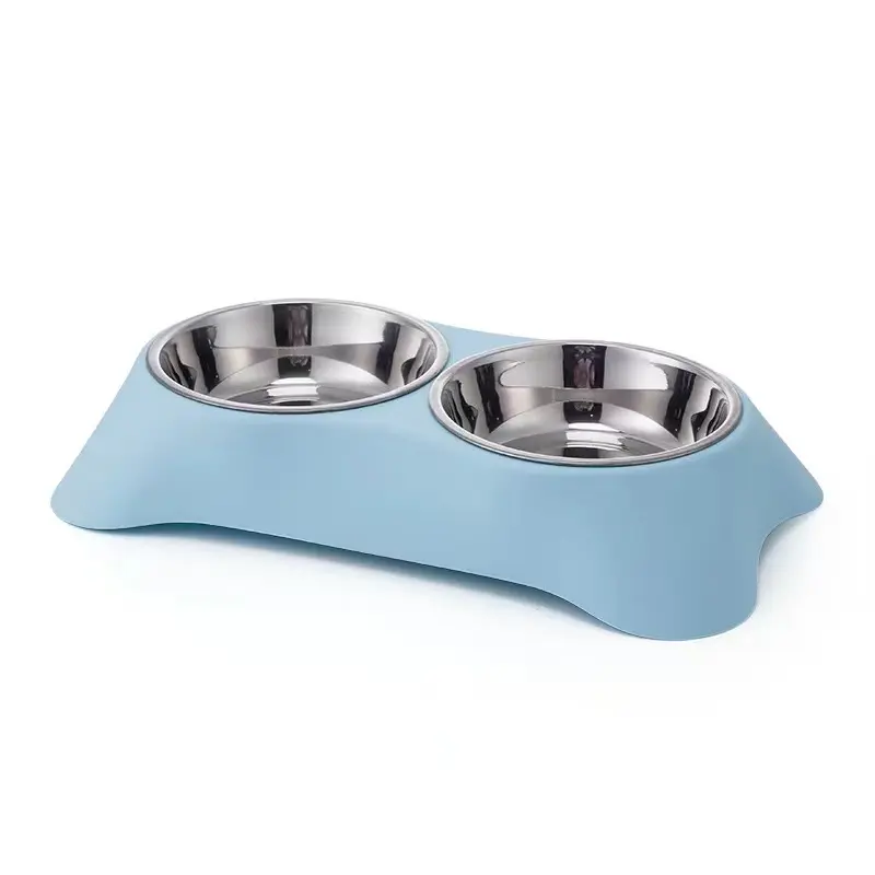 Pet Feeding Double Bowl Pet Removable Food Bowl Cat Ear Design Pet Bowl