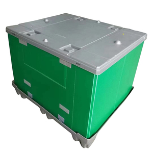 Contenedor de plástico a granel, manga de collar de paleta con divisor, plegable, caja de paleta de moldeado por soplado de doble capa - Product Image 5
