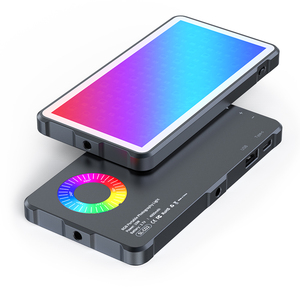 Bi renk ile yüksek kalite ve yeni stil RBG dolgu ışığı, kamera için parlaklık ayarlanabilir 1-100% video ışığı, Pc - Product Image 2