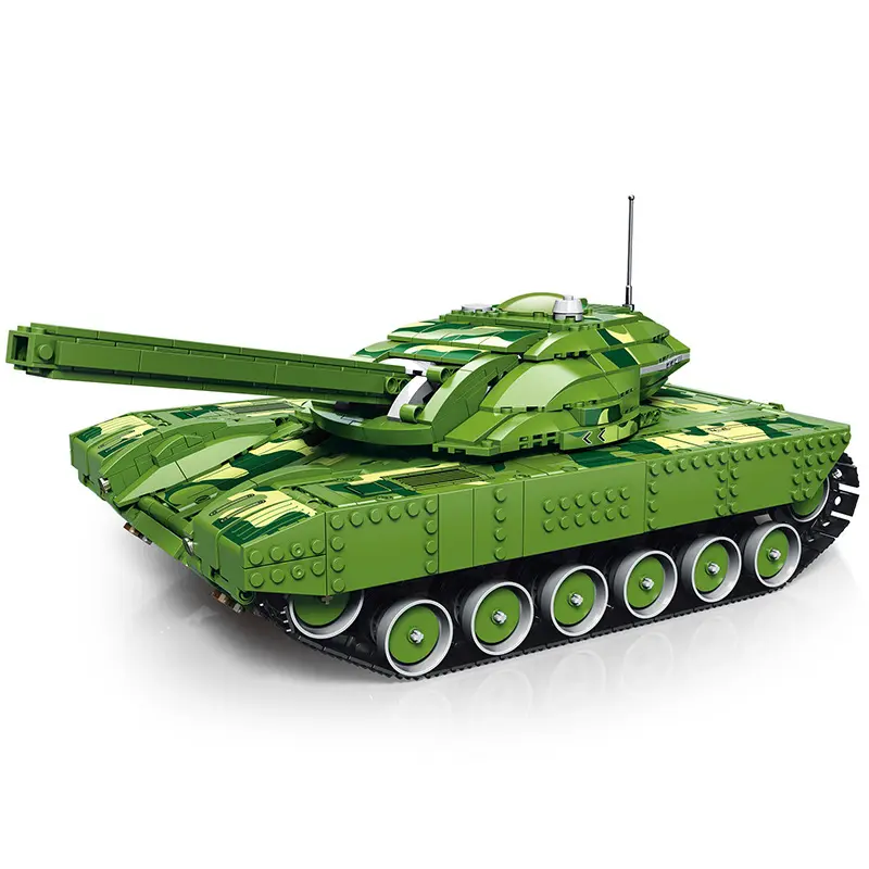 Reobrix 55026 RC Military Tank MOC Building Block DIY Mode Tank Battle WW2 German Army Brick Toys Set For Kids Gifts