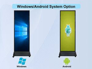 70 75 86 дюймов полноэкранный напольный киоск рекламы Android LCD Digital Signage дисплей с программным обеспечением CMS - Product Image 3
