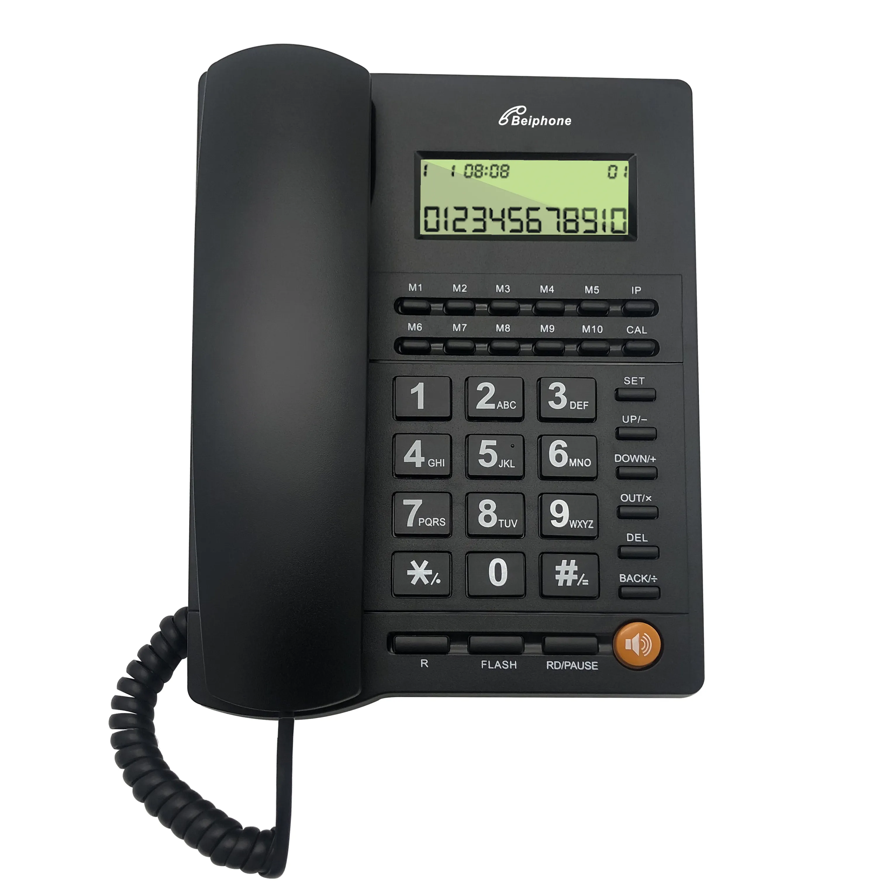 Telefone de escritório de casa hotel com fio multifuncional, atacado, um telefone com identificação de chamadas, telefone