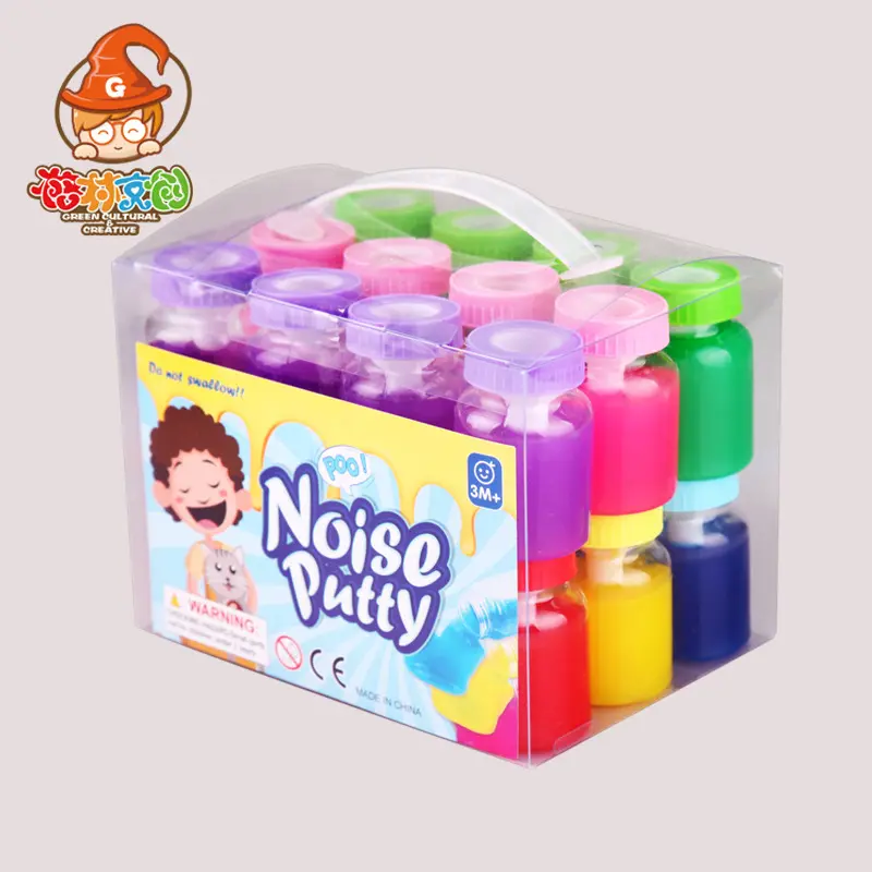 Novo projeto de venda quente crianças brinquedo slime massa de modelar macia 24 garrafas conjunto com a caixa de embalagem