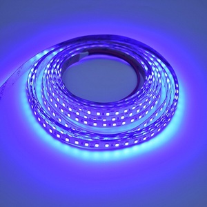 Tira de luz LED UVA flexible SMD2835 DC12V/DC24V 120LEDS Cortable 395nm/385nm/365nm Raya de luz UV para curar tintas y resinas - Product Image 2
