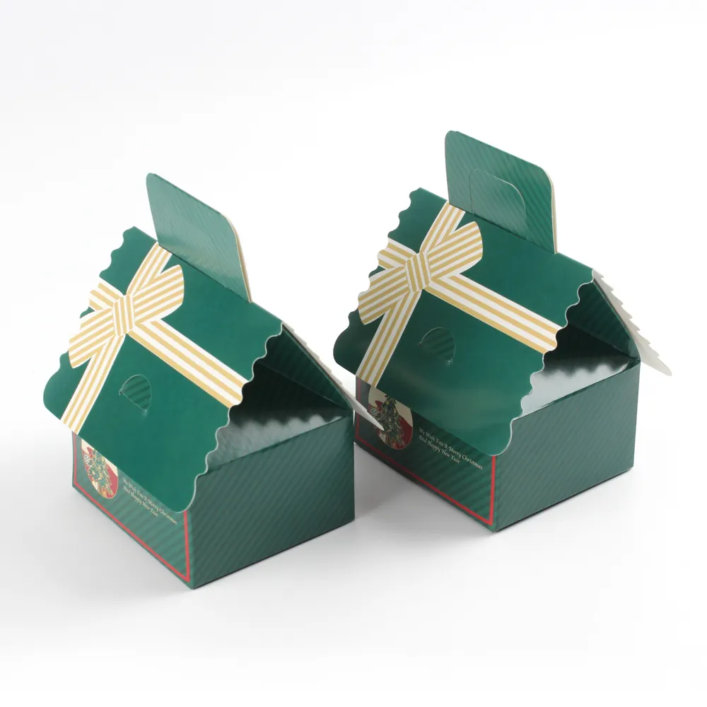 Kotak bungkus kertas permen kue hadiah Natal 2023 kalender kotak kemasan karton dekoratif