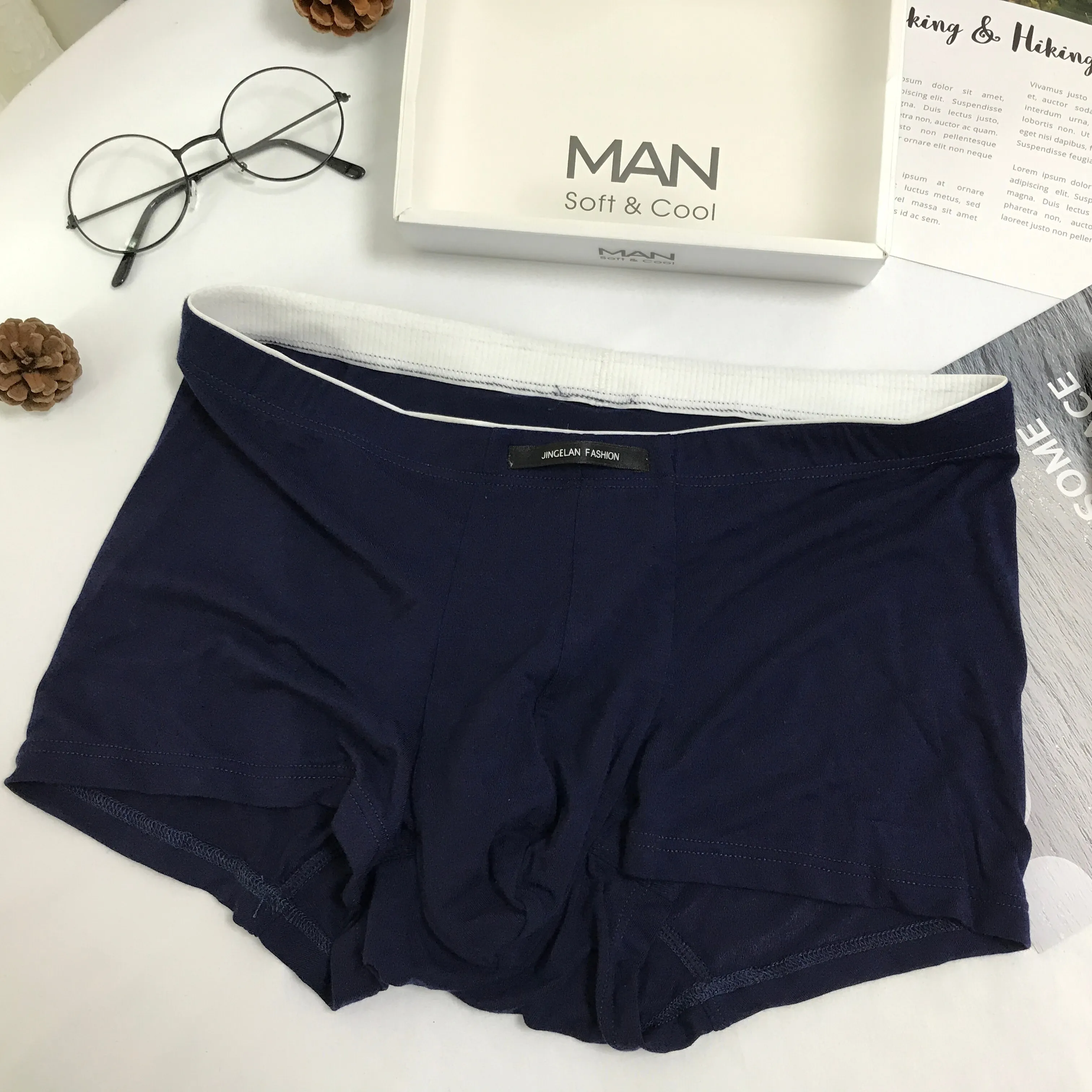 Boxer comodo traspirante personalizzato morbido in fibra di nuovo stile intimo uomo