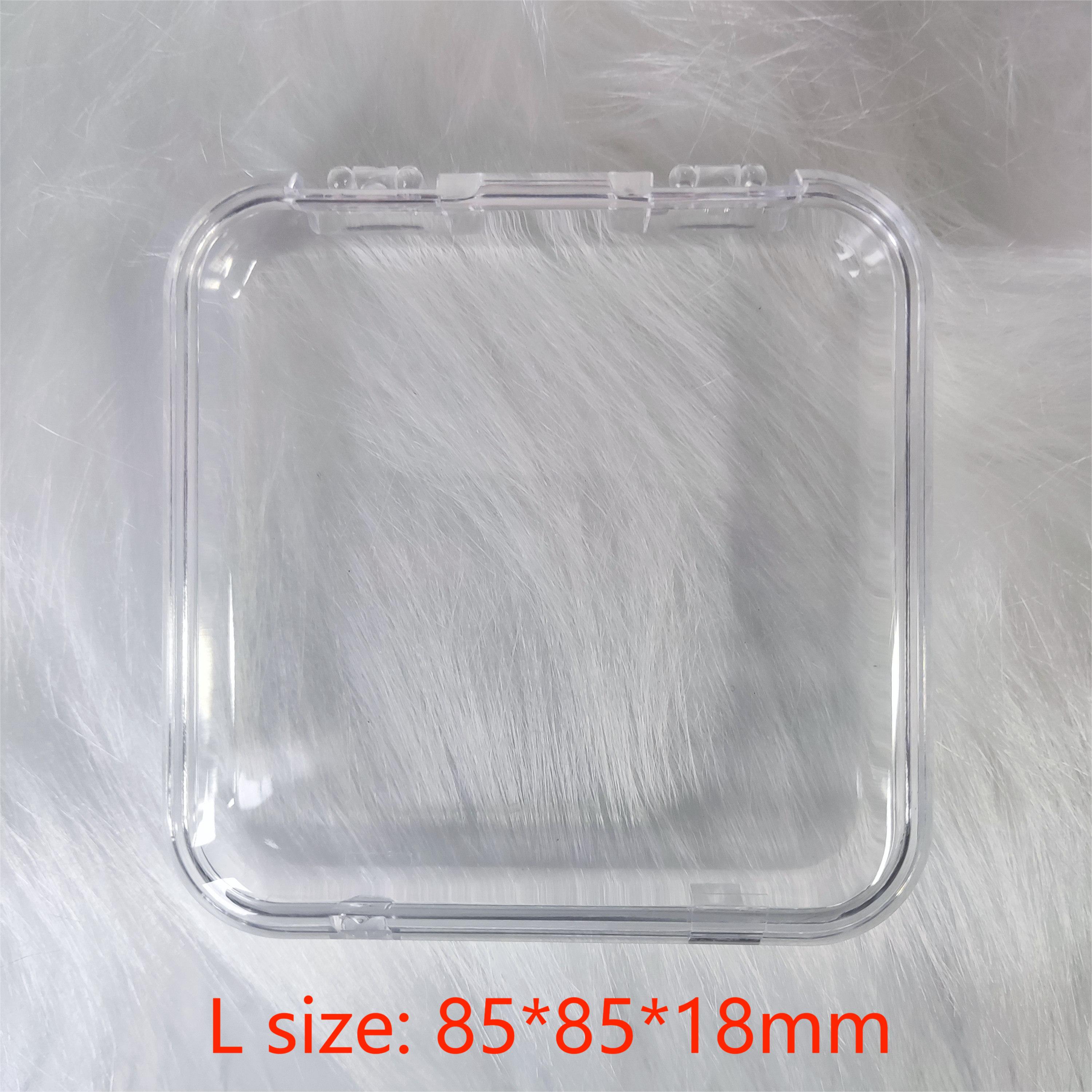 Boîte transparente taille L 85*85*18mm