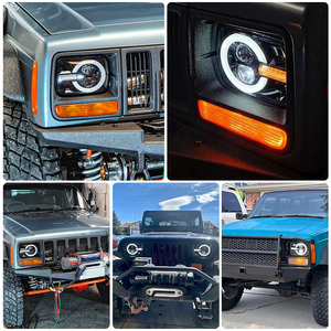 ジープチェロキーXJ自動車用自動照明システムLEDライト5x7LEDヘッドライトH45x 7 7x6インチGMC/JEEP用長方形ヘッドランプ - Product Image 6