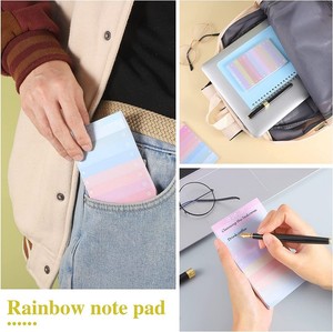 办公室卡哇伊文具50张待办事项便签多色彩虹便签记事本 - Product Image 5