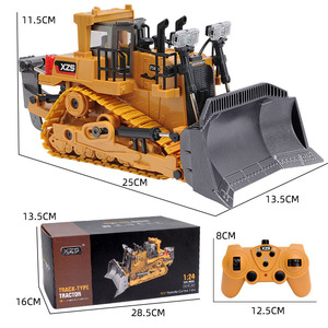 1:<strong>24</strong> Children's Alloy Track <strong>Wireless</strong> Remote Control Bulldozer With Light&amp;Sound Excavator <strong>Toy</strong> - Product Image 2