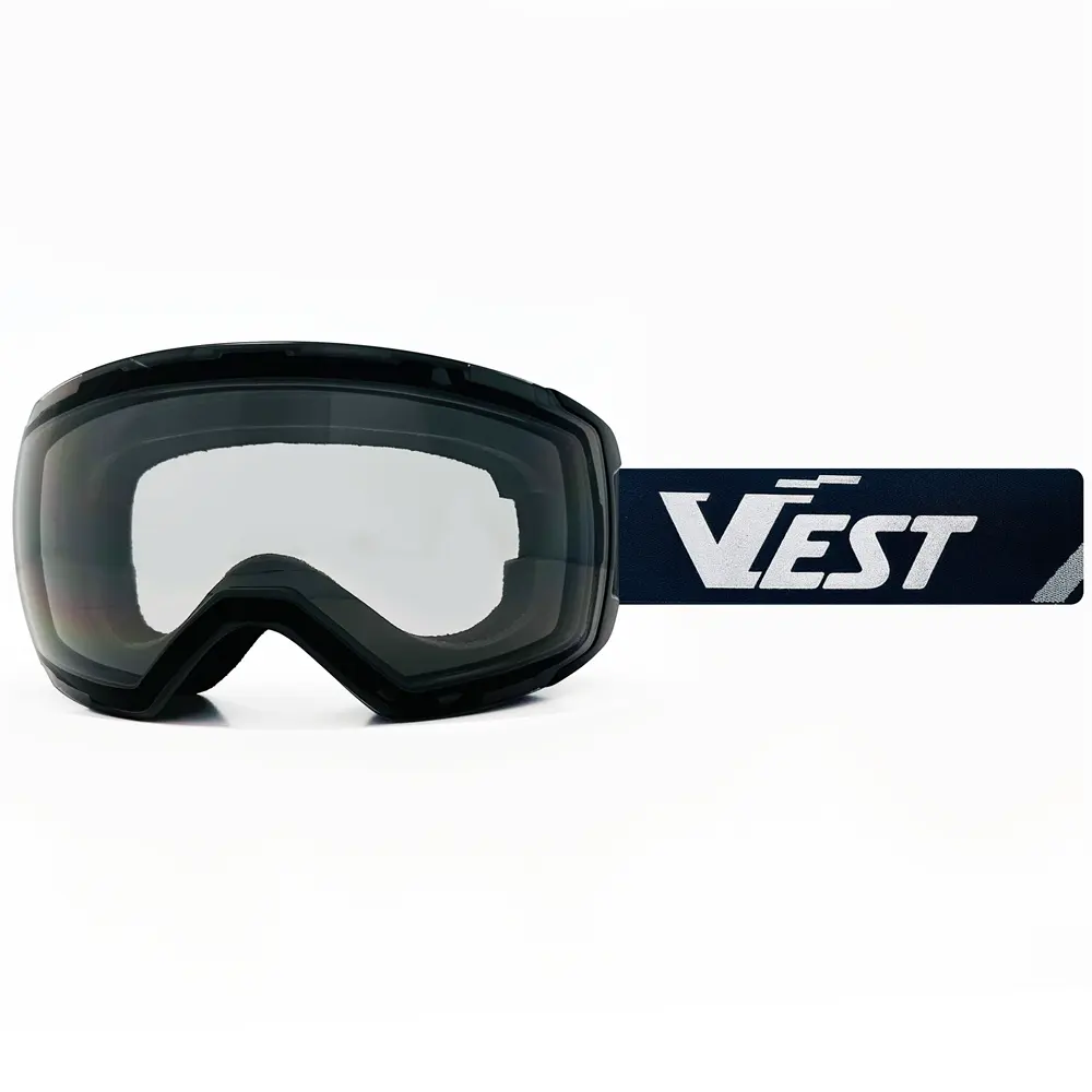 Высококачественные магнитные лыжные очки на заказ со сменными ремешками, двухслойные противотуманные линзы, очки для сноуборда, снежные очки