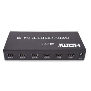 4k x 2k 30Hz 3D HDMI Switch Splitter 2 Eingänge 4 Ausgänge 2 In 4 Out Ultra HD 4k HDMI Matrix 2x4 Mit Fernbedienung Ir